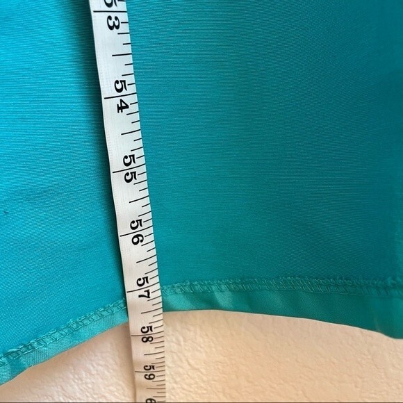LAST CHANCE Gracia High-Low Backless Spaghetti Strap Gown in Aqua Blue Size M - Picture 12 of 14